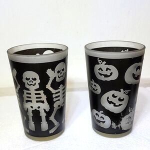Candle Holders Set of 2 frosted glass candles.